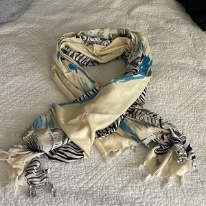 New brought from Africa zebra stamp scarf